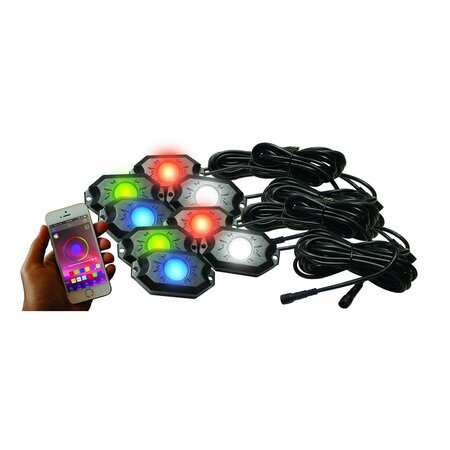 RACESPORT LT LIGHT KIT Pod Strips; Multi-Color; 5 Volt; With Bluetooth App Control; 8 Pieces RS8PRGBW